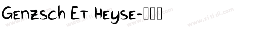 Genzsch Et Heyse字体转换